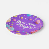 Du bist magisch!" Teller aus Whimsischem Party (Schrägansicht)