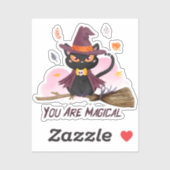 Du bist magische Hexenkatze Aufkleber (Blatt)