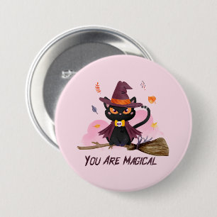 Du bist magische Hexenkatze Button