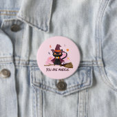 Du bist magische Hexenkatze Button (Beispiel)