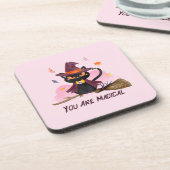 Du bist magische Hexenkatze Getränkeuntersetzer (Linke Seite)