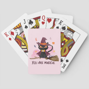 Du bist magische Hexenkatze Spielkarten