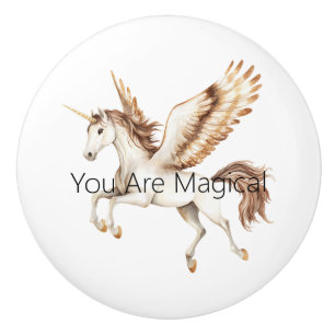 Du bist magisches Pegasus Einhorn Keramikknauf