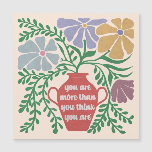 Du bist mehr, als du denkst, du bist es magnetkarte (Vorderseite)