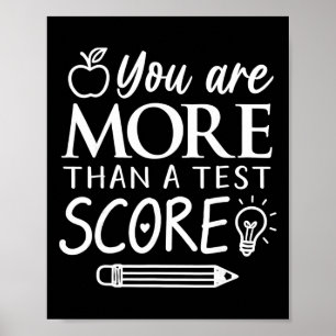 Du bist mehr als ein Testergebnis Kinder Testtag L Poster