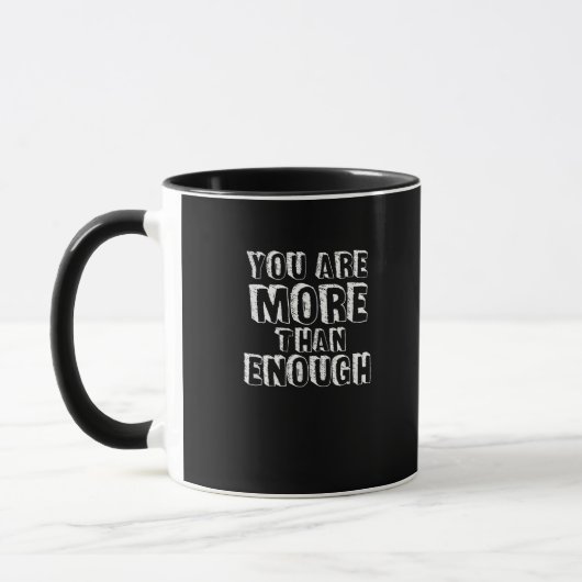 Du bist mehr als genug Glaube Basierte Selbstliebe Tasse (Links)