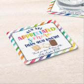 Du bist mehr geschätzt, als du Lehrer kennst Rechteckiger Pappuntersetzer (angewinkelt)