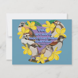 Du bist mehr wert als viele Spatzen Postkarte