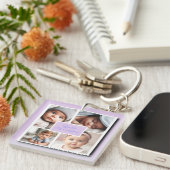 Du bist mein Alles FotoCollage, Lilac Schlüsselanhänger (Vorderseite rechts)