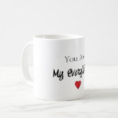 Du bist mein Alles Herz Kaffeetasse (Vorderseite Links)