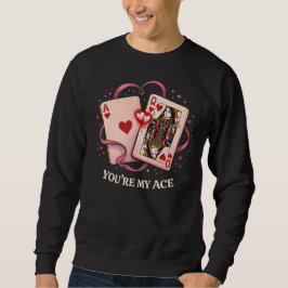 Du bist mein Ass: Vintage Herz Dame Spielkarte Sweatshirt