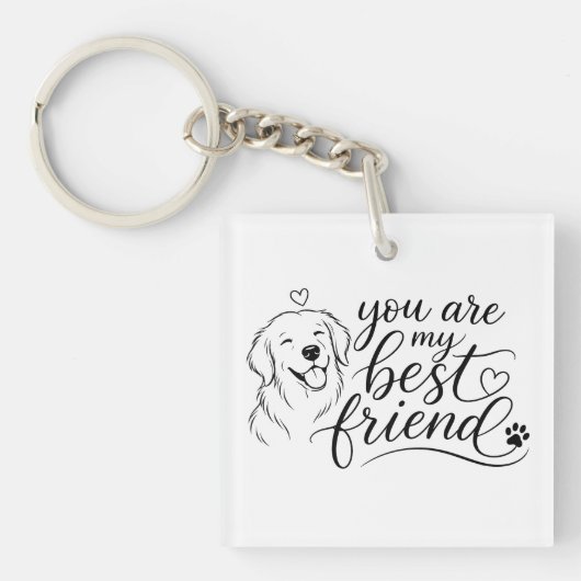 Du bist mein bester Freund Hunde-Design Schlüsselanhänger (Vorderseite)