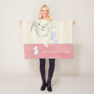 Du bist mein bester Freund, White Mäuse Custom Fleecedecke