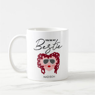 Du bist mein Bestie Funny Best Friend Herzname Kaffeetasse