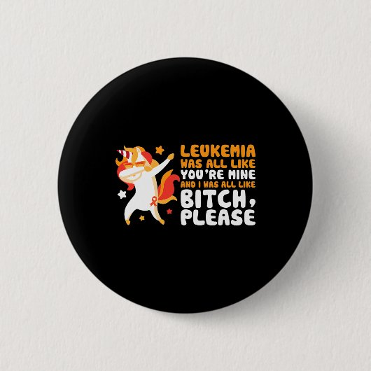 Du bist mein Bitte Einhorn Leukämie Aufklärungsges Button (Vorderseite)