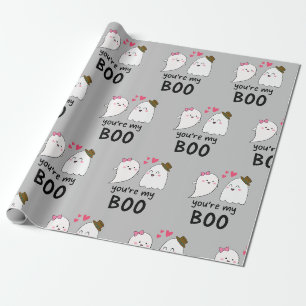 Du bist mein Boo Halloween Geist Kawaii Süß Geschenkpapier