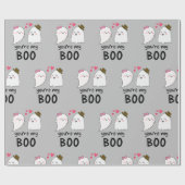 Du bist mein Boo Halloween Ghost Kawaii Niedlich Geschenkpapier (Flach)