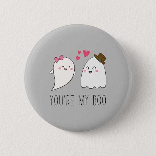 Du bist mein Boo Halloween Kawaii Ghost Niedlich G Button (Vorderseite)