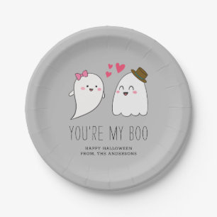 Du bist mein Boo Halloween Kawaii Ghost Niedlich G Pappteller
