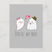 Du bist mein Boo Halloween Kawaii Ghost Niedlich Postkarte (Vorderseite)