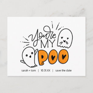 Du bist mein Boo - Halloween Save the Date Ankündigungspostkarte