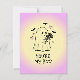 Du bist mein Boo Kawaii Süßer Geist Valentinstag Feiertagskarte