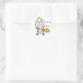 Du bist mein Bunshine-Cartoon-Kaninchenaufkleber Runder Aufkleber (Tasche)