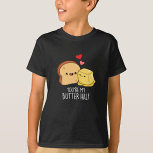 Du bist mein Butter halb Funny Toast Pun Dark BG T-Shirt