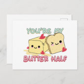 Du bist mein Butter halb Puff Postkarte (Vorne/Hinten)