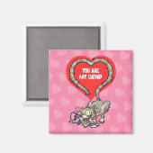 Du bist mein Catnip Funny Valentine's Cat Cartoon Magnet (Vorderseite/Rückseite)