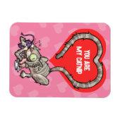 Du bist mein Catnip Funny Valentine's Cat Cartoon Magnet (Horizontal)