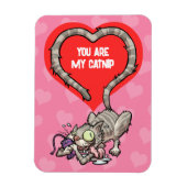 Du bist mein Catnip Funny Valentine's Cat Cartoon Magnet (Vertikal)