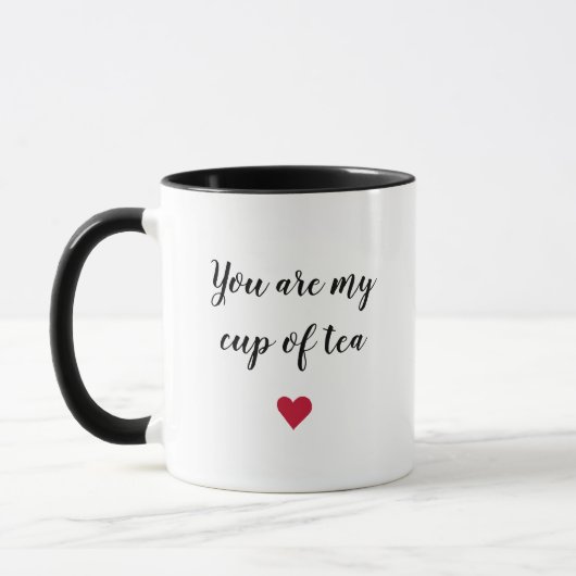 Du bist mein Cup of Tea Heart Tasse (Links)