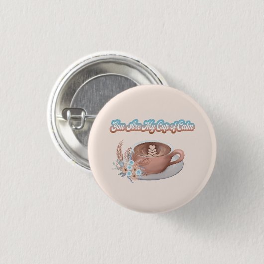 Du bist mein Cup von Calm Boho Latte Button (Vorne & Hinten)
