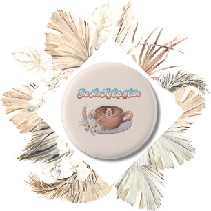 Du bist mein Cup von Calm Boho Latte Button