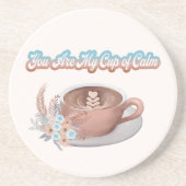 Du bist mein Cup von Calm Boho Latte Getränkeuntersetzer (Vorne)