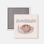 Du bist mein Cup von Calm Boho Latte Magnet (Vorderseite/Rückseite)