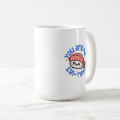 Du bist mein Ebi-Ding blauer Text Sushi Kaffeetasse (VorderseiteRechts)