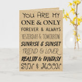 Du bist mein Eins und Nur | Romantische Karte (Gelbe Blume)