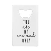 Du bist mein Einziger Geldbeutel Flaschenöffner (Rückseite)