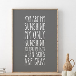 Du bist mein einziger Sonnenschein Poster