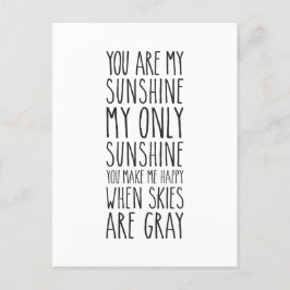 Du bist mein einziger Sonnenschein Postkarte