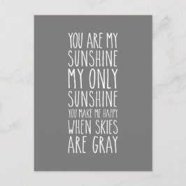 Du bist mein einziger Sonnenschein Postkarte