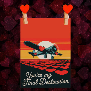 Du bist mein endgültiges Ziel, Vintage Valentinsta Feiertagskarte