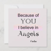 Du bist mein Engel Karte (Rückseite)