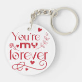 Du bist mein ewiges Valentinstag-Geschenk Akryllis Schlüsselanhänger (Rückseite)