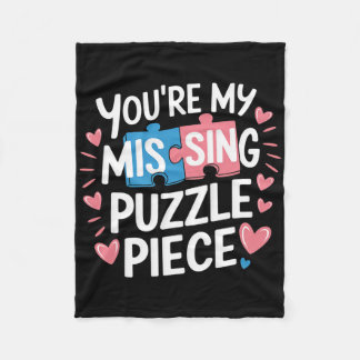 Du bist mein fehlendes Puzzleteil Valentinstag-Mat Fleecedecke