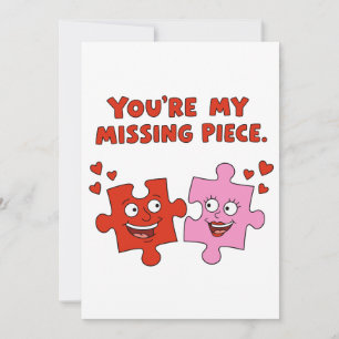 Du bist mein fehlendes Stück Süßes Puzzle Valentin Feiertagskarte