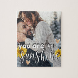 Du bist mein Foto mit gelben Sonnenblumen Puzzle