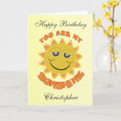 Du bist mein Geburtstag. Karte (Gelbe Blume)